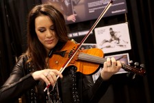 Cassandra Sotos enjoys the Nashville at its NAMM 2015 debut.