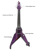 Viper PRO Artisan Top Series Purple Maple Quilt Top Electric Violin