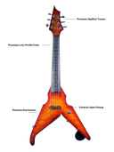 Viper PRO Artisan Top Series Cherry Burst Electric Violin