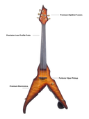 Viper PRO Artisan Top Series Tobacco Burst Electric Violin
